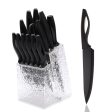 14-Piece Black Stainless Steel Knife Set For Discount