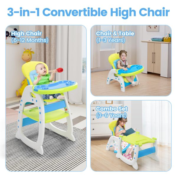 Convertible Baby High Chair with Detachable Tray on Sale