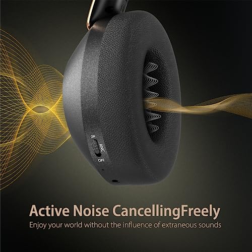 Active Noise Cancelling Headphones, 100H Playtime Headphones Wireless Bluetooth, Bluetooth Headphones with Microphone, Over Ear Wireless Headphones with Deep Bass,Fast Charging for Travel,Office,Home Online