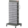 Flip Out Bin Mobile Parts Cart - Double Sided with 192 Bins Online Hot Sale