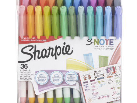 S-Note Creative Highlighter Markers, Assorted Colors, Chisel Tip, 36 Count Online now