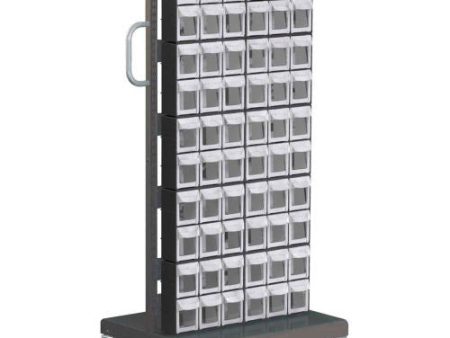 Flip Out Bin Mobile Parts Cart - Single Sided with 60 Bins on Sale